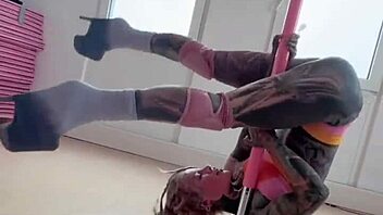 Anuskatzz Exotic Pole Dance Compilation with Anal Assfucking and Athletic Fitness Moves