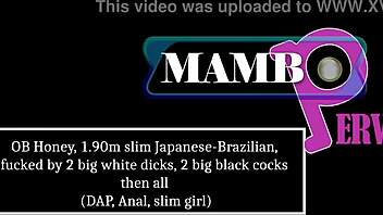 slim japanese-brazilian girl gets fucked by big dicks in gay scene