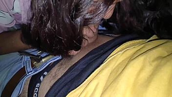 Hot Muslim girlfriend peaks with boyfriend nearby