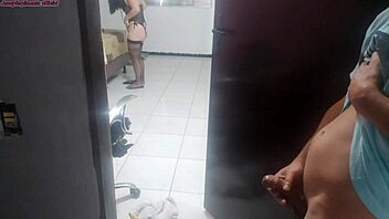 Housewife complains to technician husband ignored new lingerie so she wears it for his opinion