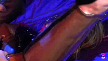 tied blonde watchin hubby stretch brunette asshole out