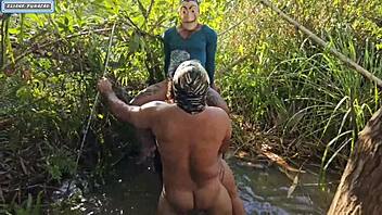 why are these guys fucking that slut in the woods?