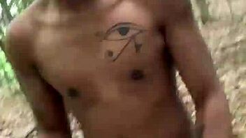 Caught in Forest Craving Hard Interracial Deepthroat