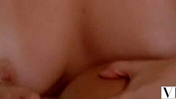 Two Curvy Vixen Babes Oil Up and Slam Giant Cock!