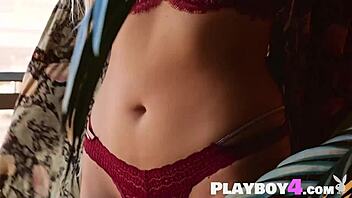 lindsay marie poses with ripped clothes