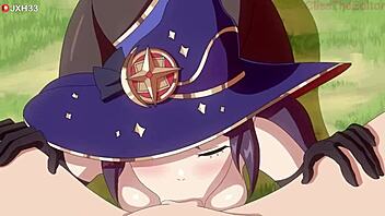 Mona From Genshin Gets Creampie Compilation