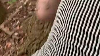 Caught in Forest Craving Hard Interracial Deepthroat