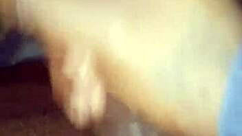 A creamy outdoor cumshot scene