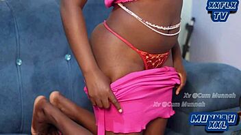 Ebony Amanda Gets Creampie from Plumber!