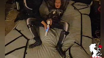 Spider woman gets captured, toyed with, and creampied in full video