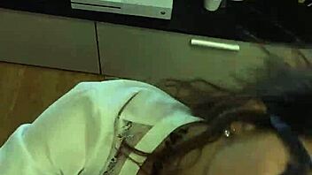 Fucked the teacher and cummed on her glasses