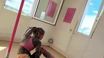 Anuskatzz Exotic Pole Dance Compilation with Anal Assfucking and Athletic Fitness Moves