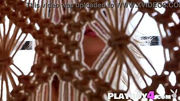 lindsay marie poses with ripped clothes