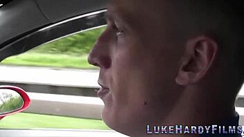 Busty inked brit in glasses sucks and fucks