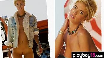 Busty Australian MILF Lisa Seiffert poses naked outdoors!