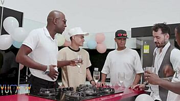 I, Emma Smak, Strip and Get Gangbanged by Five Guys. Double Penetration Leaves Me Shaking!