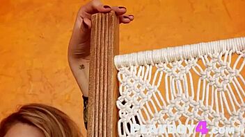 lindsay marie poses with ripped clothes