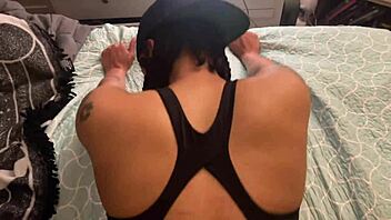 thicc gf cums hard from behind pov fucking, big natural tits bouncing 😍