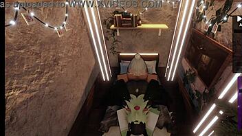 Hot girl fucked through rip in jeans