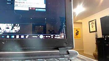 Big Boobs Maxine X Licks Wet Clit in Lingerie