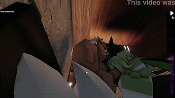 Hot girl fucked through rip in jeans