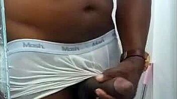 Is this black guy's monster cock big enough for you in public outdoor area?