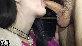 Is the girl in pajamas good at swallowing?