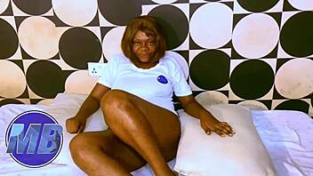 Sexy interview turns emotional with dirty talk and orgasm