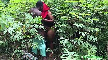 our first sex experiment with course mate in the bush, hairy creampie and muff diving