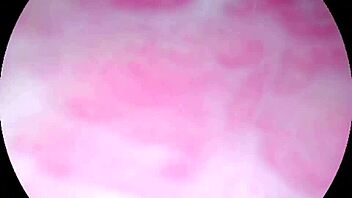 Camera deep inside wet pussy captures intense female orgasm!