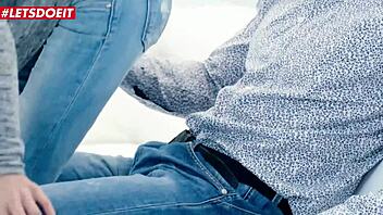 Blonde Girl Enjoys Intense Action