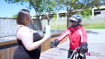 Massive Tits Milf Mae Quira Flashes on Public Street