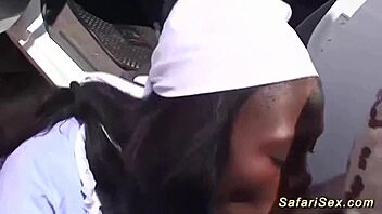 rough african trio delivers intense interracial banging lesson.