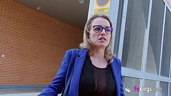 Eager Blonde Milf Quits Job For Porn Blowjob Fun