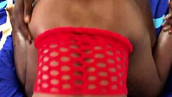 hot black babe gets fucked doggystyle by neighbor