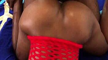 hot black babe gets fucked doggystyle by neighbor