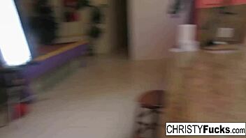 Hot Christy Mack Plays With Her Amazing Tits And Wet Pussy On The Kitchen Counter