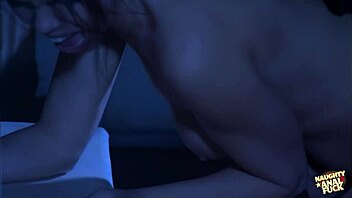 Brunette with small tits seduces him for all-night fucking 😍