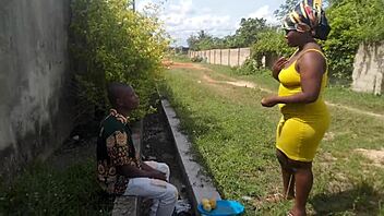 Street Boy Lures Fat Orange Seller Into Uncompleted Building And Fucks Her Wet Pussy Till He Cums