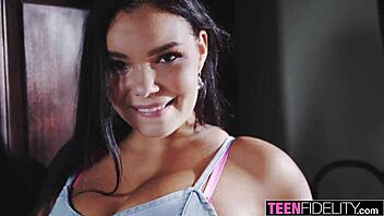 Watch Teenfidelity's curvy teen Sofia Lee fuck like a pro with her big tits and ass