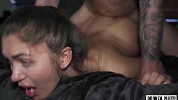 Cucked hard, forced to watch her rough treatment with monster cock pounding!