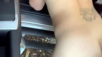 Big booty streetwalker with perfect tits fucks cowgirl, gets fucked standing up in public, and takes cum in mouth