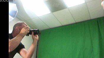 savanna brown poses nude for the horny photographer, showing off her wet shaved pussy