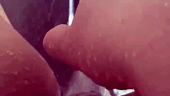 Curvy Stepsis Strips and Masturbates in Sunny Shower