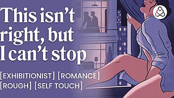 Watching her finger herself while neighbors bang by the window roleplay