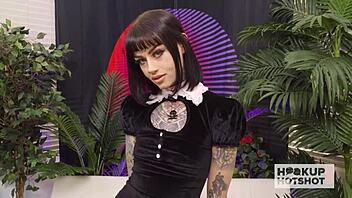 tattooed supermodel cc dolls extreme anal sex hookup with sloppy cumshot