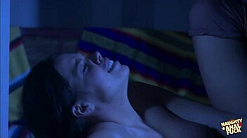 Brunette with small tits seduces him for all-night fucking 😍