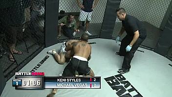 milf gets fucked in mma ring with big black cock and shaved pussy