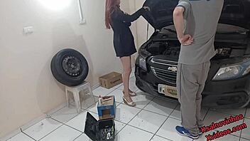 Horny Boss Provokes Mechanic To Fuck In Workshop With Cum On Ass Dirty Talk