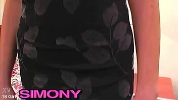 Simony Diamond IS A SKANKY MOTHERFUCKER with shaved pussy in doggystyle